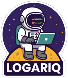 Logo design for "logarq," featuring modern typography and a sleek, minimalist aesthetic.